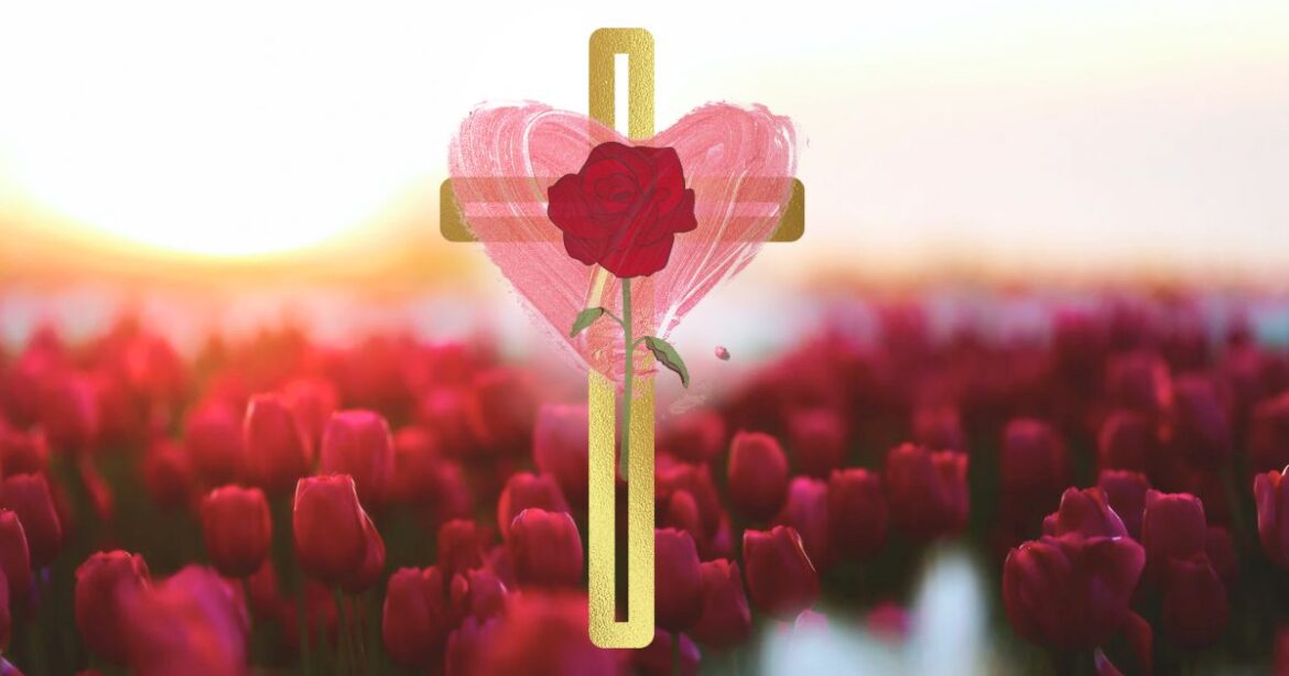 十字架 心 與玫瑰